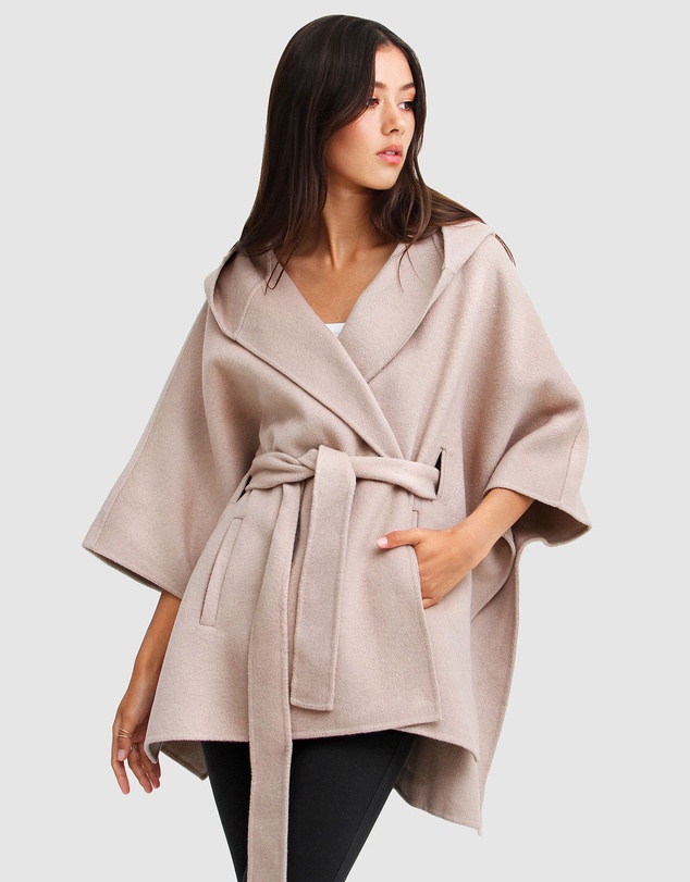 Belle & Bloom - Jackson Landing Wool Blend Cape Coat