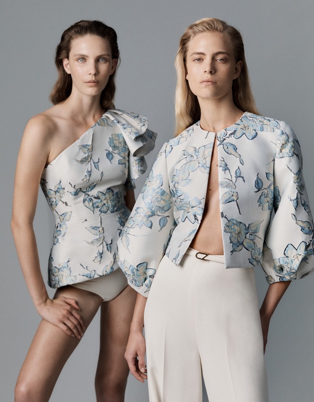 Carla Zampatti - Murano Brocade Flounce Shoulder Top