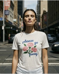 THE TALES - Please Go Away Fitted Tencel Tee