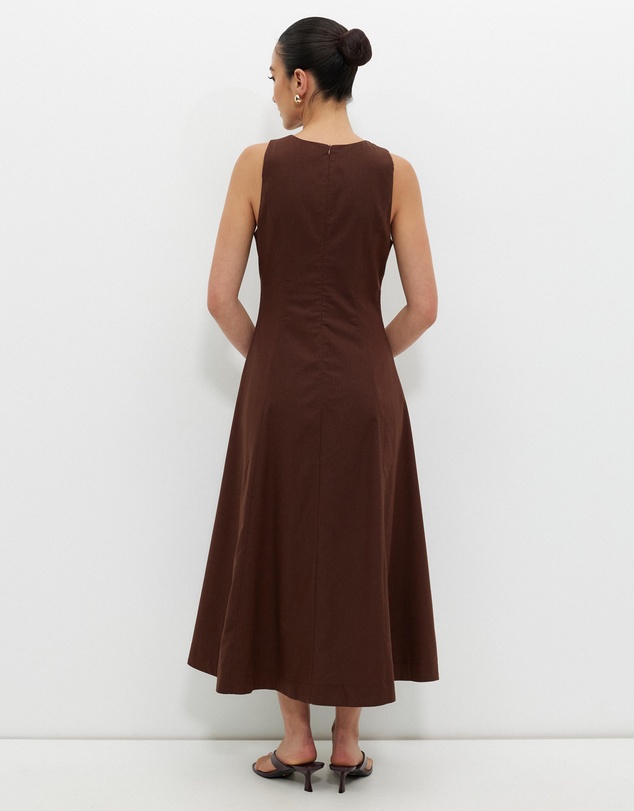 Calli - Heeley Cotton Linen Blend Midi Dress