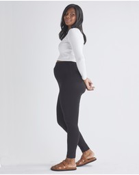Angel Maternity - Celia Maternity Long Sleeve Cotton Crop Tee - White