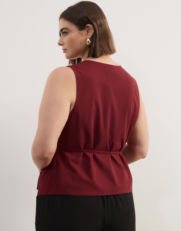 Atmos&Here Curvy - Ellie Wrap Waist Vest Top