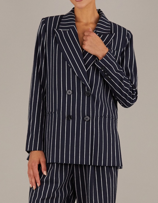 Amelius - Polo Linen Pinstripe Blazer