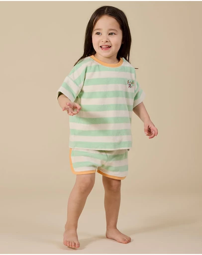 Goldie + Ace - Peas in a Pod Stripe T-Shirt - Babies-Kids