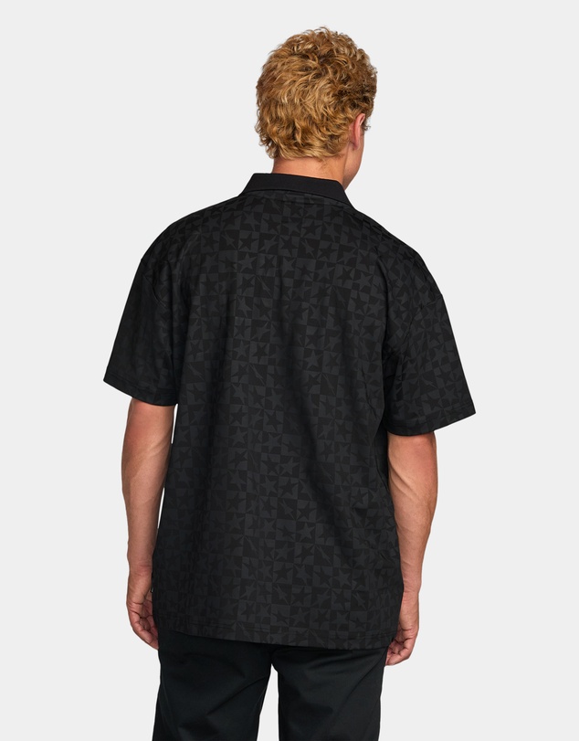 Billabong - Mens Black Star Surf Short Sleeve Polo