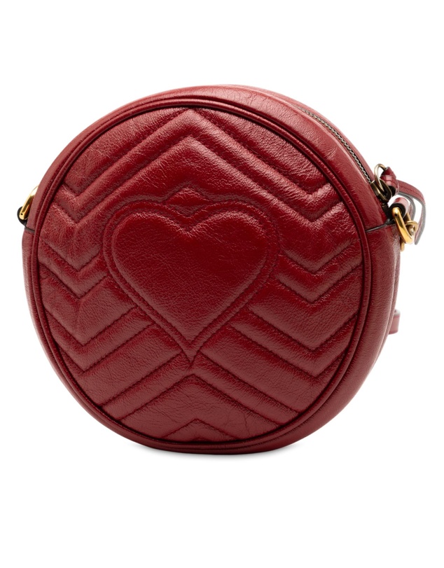 Pre-Loved by Azura Reborn - Pre-Loved Mini GG Marmont Matelasse Leather Round Crossbody