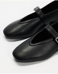 Atmos&Here - Riley Leather Ballet Flats
