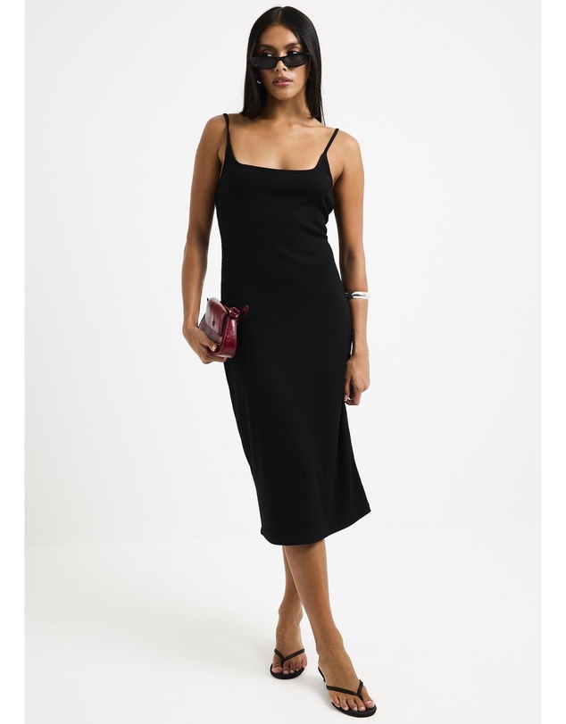 General Pants Co. Basics - Straight Neck Midi Dress