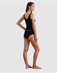 Lauren by Ralph Lauren - Cotton & Lace Scoop Neck Tank Top