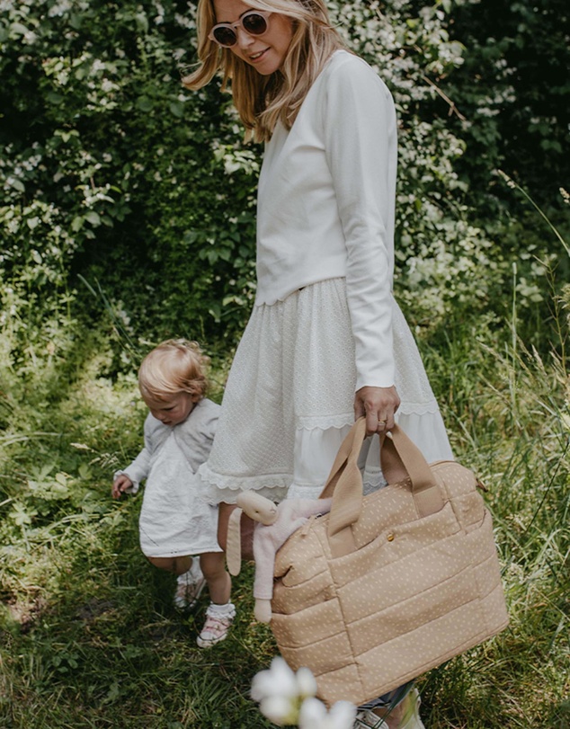 Storksak - Organic Tote Rain Drop Nappy Bag