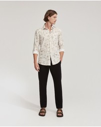 Oxford - Holloway Linen Blend Printed Shirt