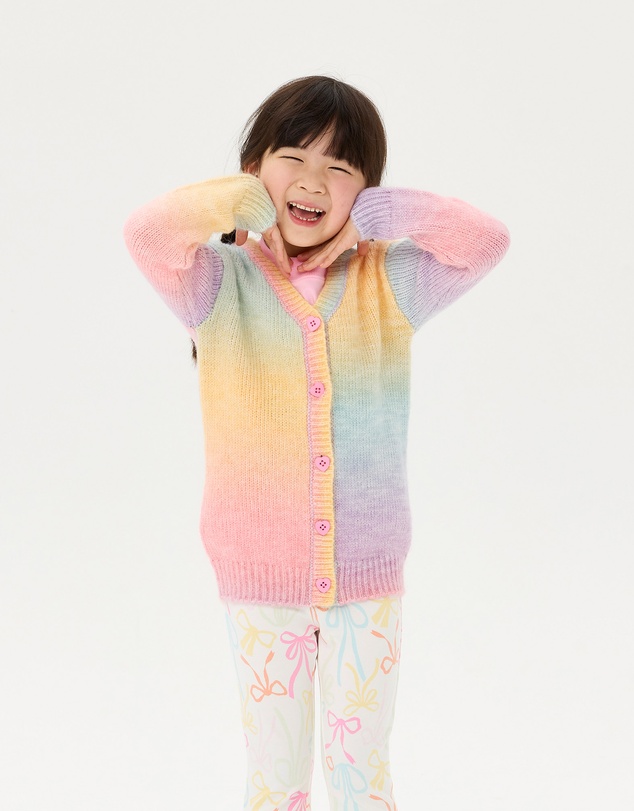 Rock Your Kid - Rainbow Ombre Audrey Cardigan