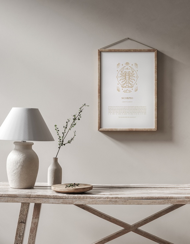 Olive et Oriel - Scorpio Celestial Zodiac Art Print