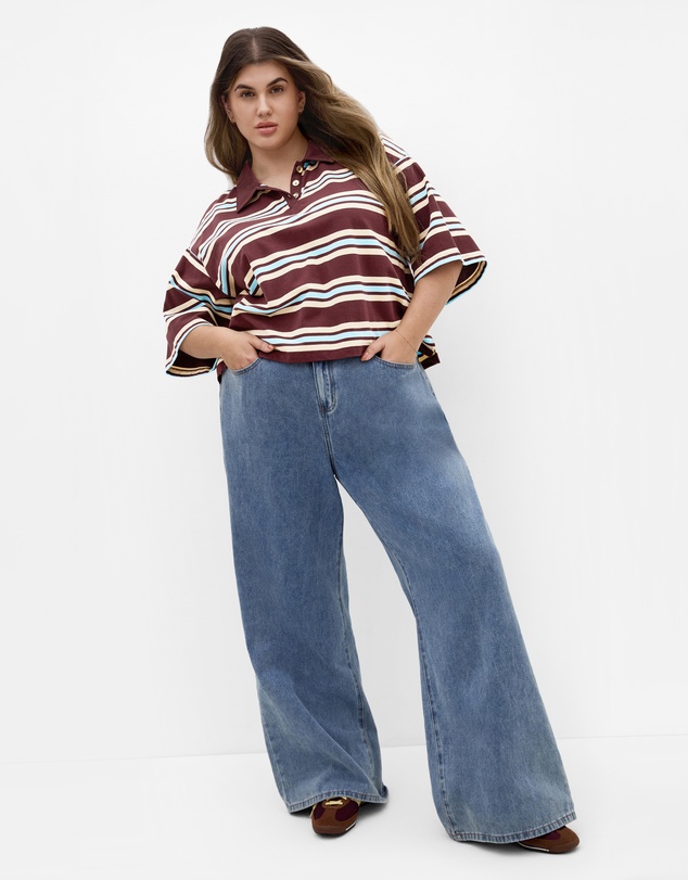 City Chic - Rugby Polo Oversized Tee