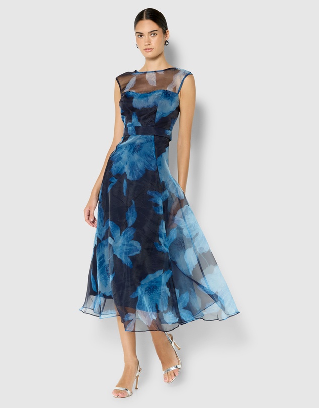 Montique - Christiana Printed Organza Dress