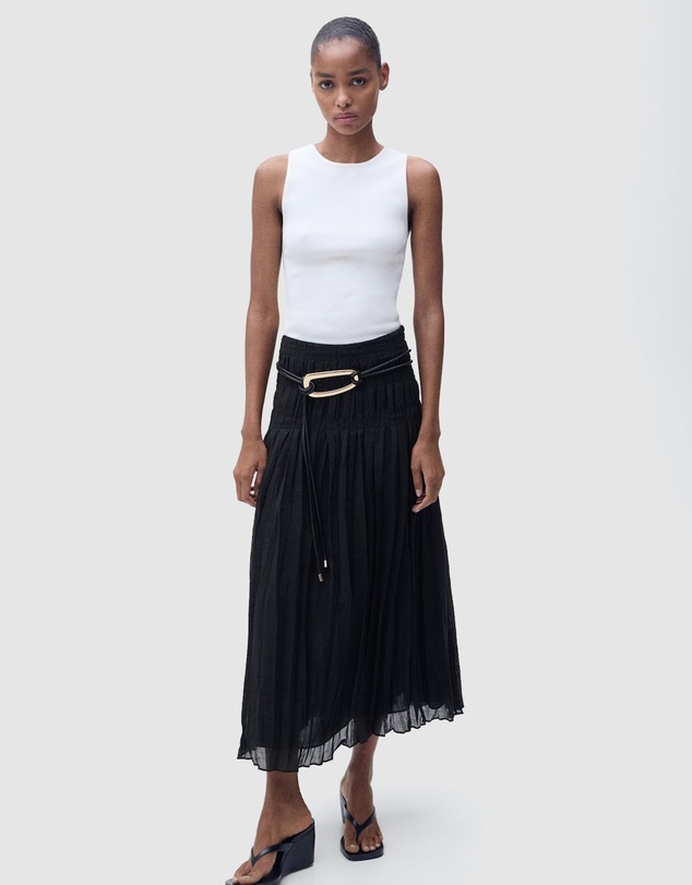 M.N.G - Himalaya Gathered Midi-Skirt