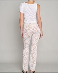 Love and Nostalgia - Courtney Lace Pant - White