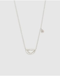 By Charlotte - Silver Lotus Birthstone Necklace - November