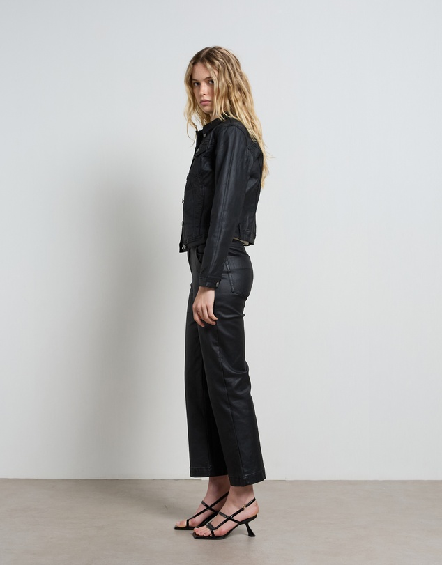 DRICOPER DENIM - Dita Coated Denim Black Jacket
