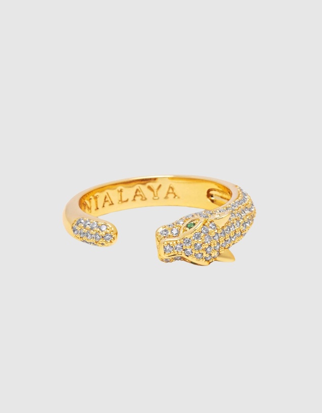 Nialaya Jewellery - Panther Wrap Ring in Gold