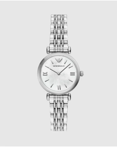 Emporio Armani - Silver Tone Analogue Watch