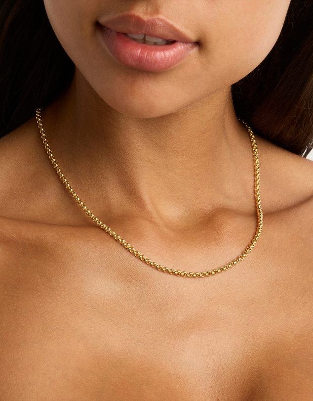By Charlotte - 18” Gold 3mm Belcher Chain Necklace