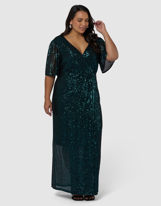 Pink Dusk by Curve Project - Lure Sequin Maxi Dress