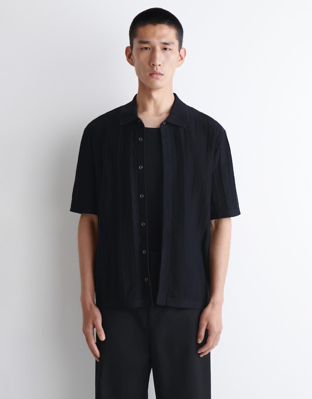 COS - Striped Knitted Linen Shirt