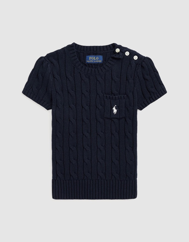 Polo Ralph Lauren - Cable-Knit Cotton Short-Sleeve Sweater - Babies-Kids