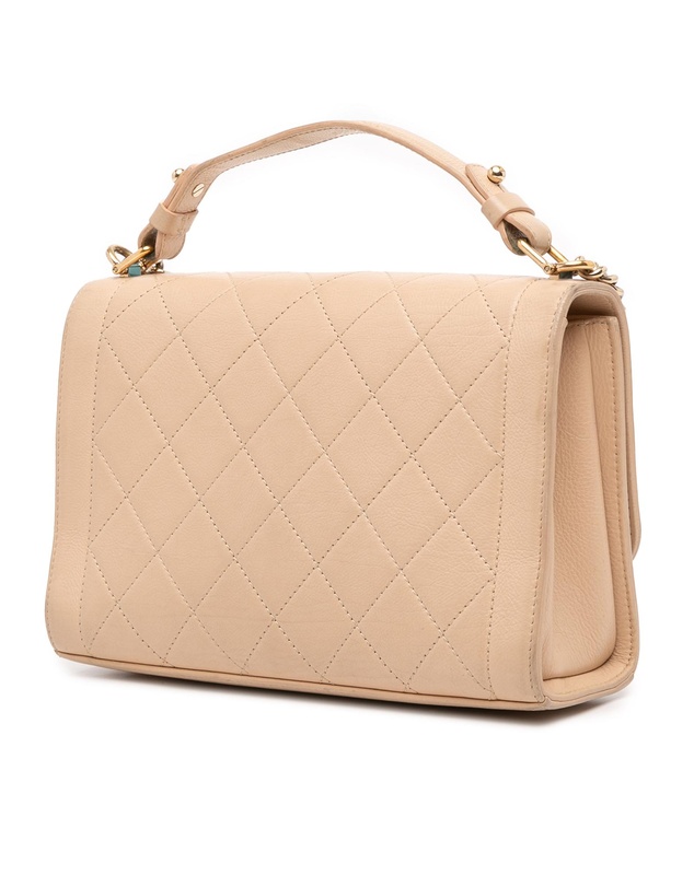 Pre-Loved by Azura Reborn - Pre-Loved Medium Quilted Calfskin Label Click Flap