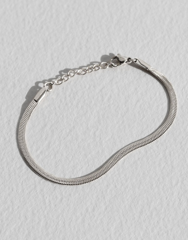SAINT VALENTINE - Sphinx 3mm Snake Chain Bracelet - Silver
