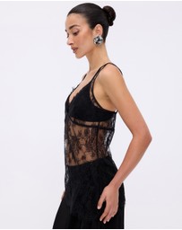 Minima Esenciales - Fara Asym Lace Top