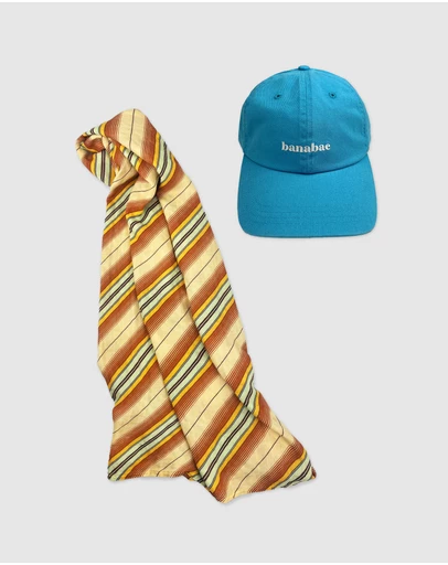 Banabae - Variegated Stripe Sarong and Cap Bundle