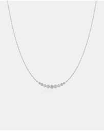 Ania Haie - Silver Graduated Bezel-Set Necklace