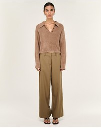 Staple the Label - Ember Fluffy Polo Jumper