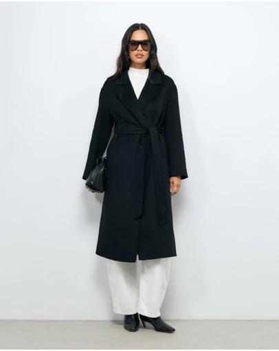 AERE - Chloe Double Faced Wool Blend Coat