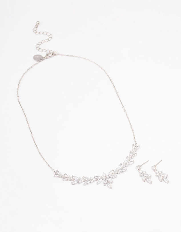 Lovisa - Silver Leafy Cubic Zirconia Vine Jewellery Set
