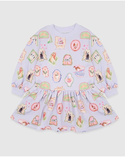 Fox & Finch - Winter Vacay Sweatshirt Dress 3-7 Yrs