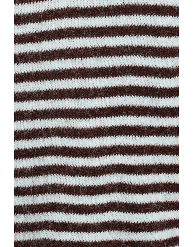 Petal & Pup - Cordelia Short Sleeve Sweater - Chocolate Stripe