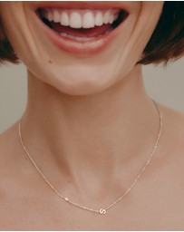 SAINT VALENTINE - Pearl Letter Necklace - Silver