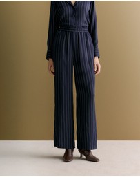Trenery - Rope Stripe Pull On Pant in Navy