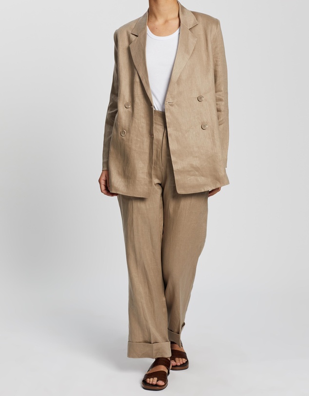 Assembly Label - Double Breasted Linen Blazer