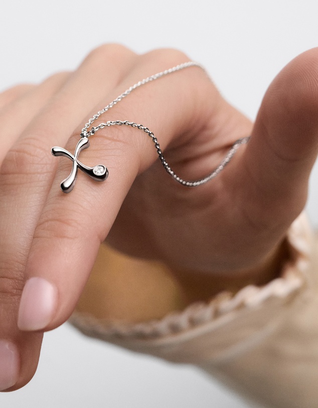 PDPAOLA - Initial 2026 X Silver Pendant Necklace