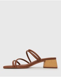 Betts - Hallie Low Wooden Block Heel Mules