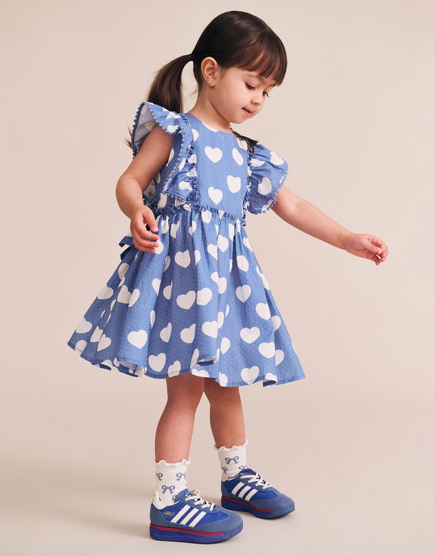 Huxbaby - Frill Heart Bow Dress - Babies-Kids