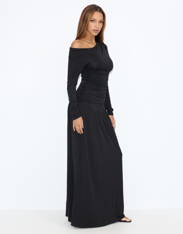 Dazie - She's All That LS Jersey Maxi Dress