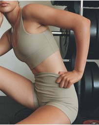 Zulu & Zephyr - Stripe Rib 4 Inch Bike Shorts
