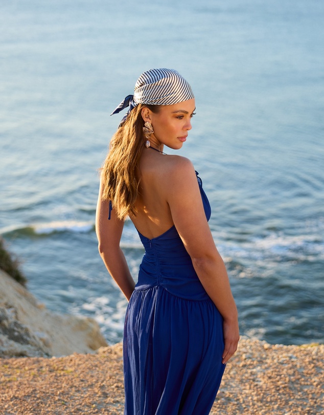 CATHERINE FERRARO - Harmony Halter Ruffle Dress
