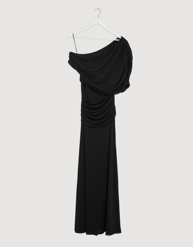 Revibe - Repaired CHANCERY Margot One Shoulder Drape Maxi Dress - AU 12