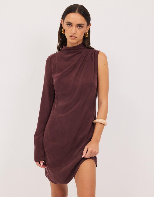 Calli - Sadie Cupro Draped Mini Dress
